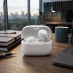 KTA True Wireless Bluetooth Earbuds with Charging Case - Glossy White - Image 2